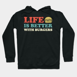 Retro Hamburger Happiness: Life Is Better With Burgers Hoodie